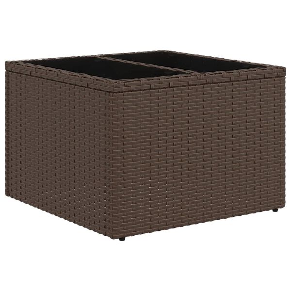 vidaXL 6 Piece Garden Sofa Set with Cushions Brown Poly Rattan