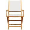 vidaXL Garden Chairs 2 pcs Cream White Solid Wood Acacia and Fabric