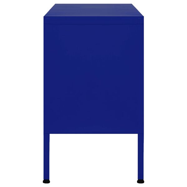 vidaXL TV Cabinet Navy Blue 105x35x50 cm Steel