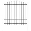 vidaXL Garden Fence 8 pcs Grey 170 x 215 cm Powder-Coated Steel