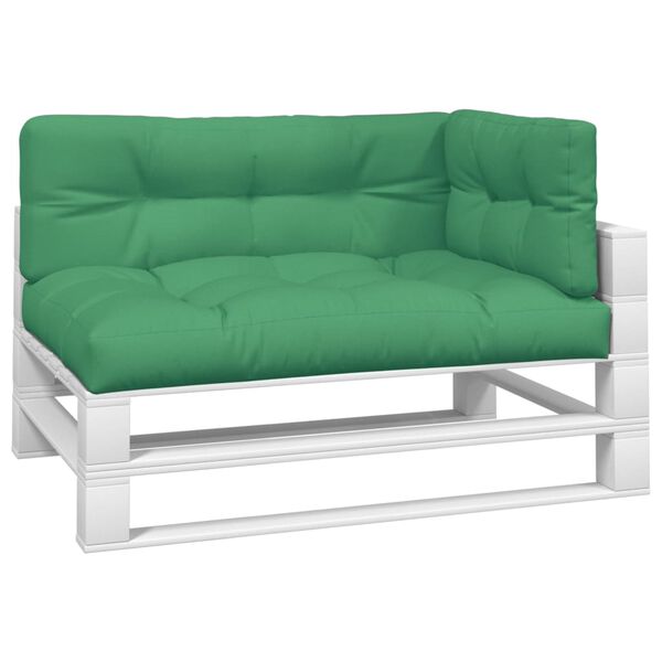 vidaXL Pallet Cushions 3 pcs Green Fabric