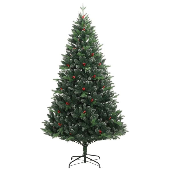 vidaXL Artificial Hinged Christmas Tree 300 LEDs 240 cm