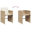 vidaXL Garden Chairs with Cushions 4 pcs Beige Poly Rattan