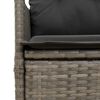vidaXL 9 Piece Garden Dining Set with Cushions Grey Poly Rattan
