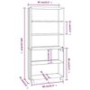 vidaXL Highboard HAMAR Solid Wood Pine Dark Grey