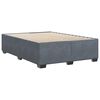 vidaXL Bed Frame without Mattress Dark Grey Queen Velvet