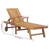 vidaXL Sun Lounger Solid Teak Wood
