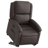 vidaXL Electric Stand up Recliner Chair Dark Brown Real Leather