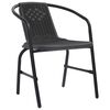 vidaXL Garden Chairs 2 pcs Plastic Rattan and Steel 110 kg