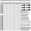 vidaXL Garden Fence Grey Steel