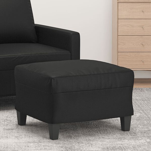 vidaXL Footstool Black 60x50x41 cm Faux Leather