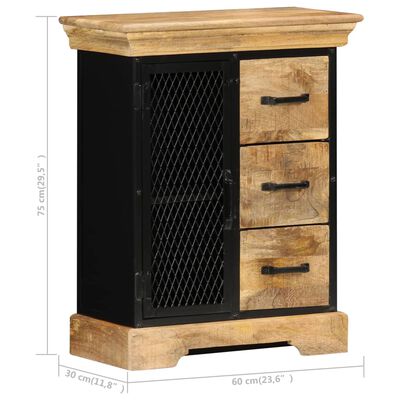 vidaXL Sideboard 60x30x75 cm Solid Mango Wood