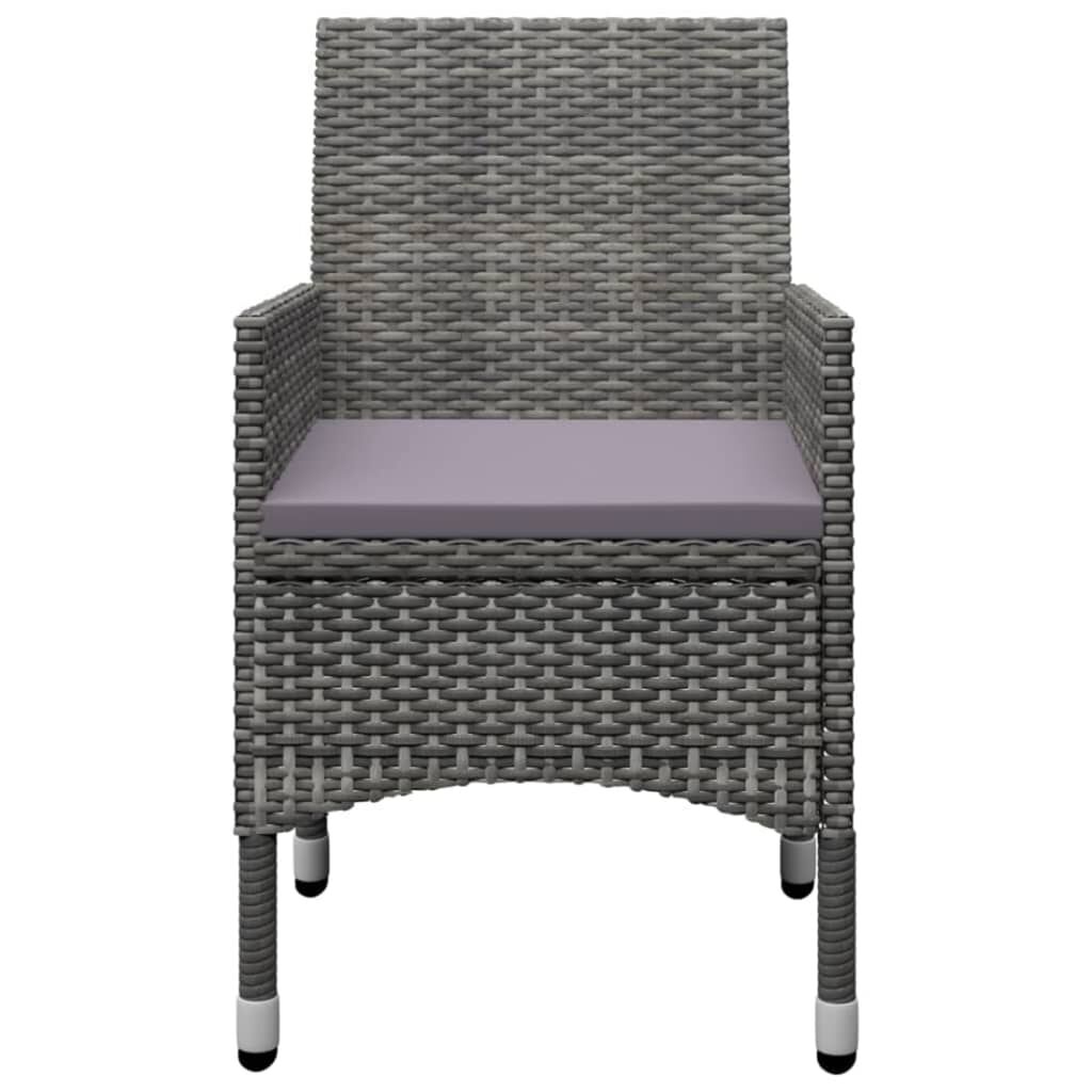 vidaXL 5 Piece Garden Dining Set Grey