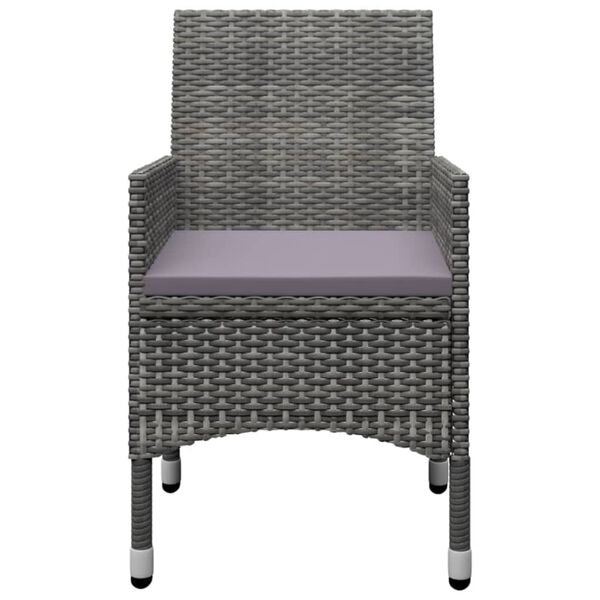vidaXL 5 Piece Garden Dining Set Grey