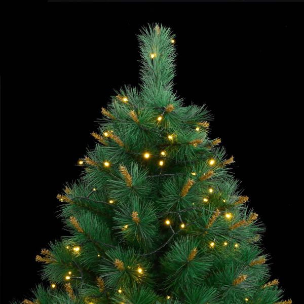vidaXL Artificial Hinged Christmas Tree 300 LEDs 210 cm