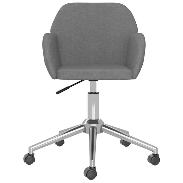 vidaXL Swivel Office Chair Light Grey Fabric