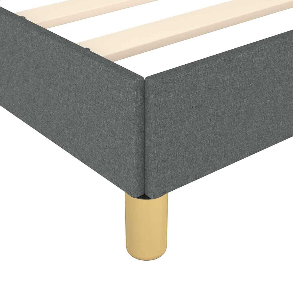 vidaXL Bed Frame without Mattress Dark Grey 100x203 cm Twin XL Fabric
