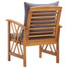 vidaXL Garden Chairs with Cushions 2 pcs Solid Acacia Wood