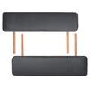 vidaXL 2-Zone Folding Massage Table and Stool Set 10 cm Thick Black