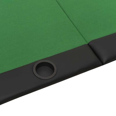 vidaXL 10-Player Folding Poker Table Green 206x106x75 cm