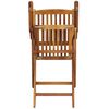 vidaXL Outdoor Dining Set Folding 7 pcs Brown Solid eucalyptus wood