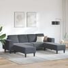 Sofa Set 3 pcs Dark grey Velvet