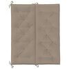 vidaXL Garden Bench Cushion Taupe 120x(50+50)x7cm Oxford Fabric