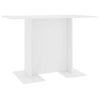 vidaXL Dining Table White 110x60x75 cm Engineered Wood