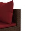 vidaXL 10 Piece Garden Lounge Set with Cushions Brown Poly Rattan