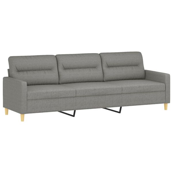 vidaXL 3-Seater Sofa Dark Grey 210 cm Fabric