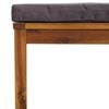 vidaXL 3 Piece Garden Lounge Set with Dark Grey Cushions Acacia Wood
