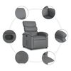 vidaXL Recliner Chair Grey Faux Leather