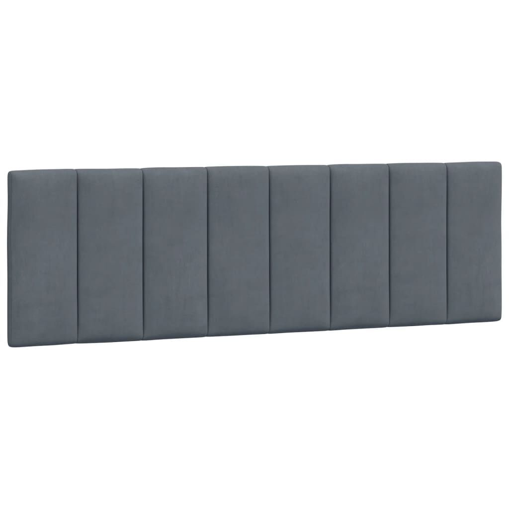 vidaXL Bed Frame with LED without Mattress Dark Grey 152x203 cm Queen Velvet