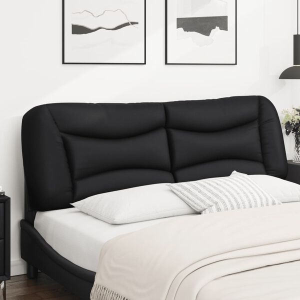 vidaXL Headboard Cushion "Hvar" Black 153 cm Faux Leather