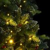 vidaXL Artificial Hinged Christmas Tree 300 LEDs 180 cm