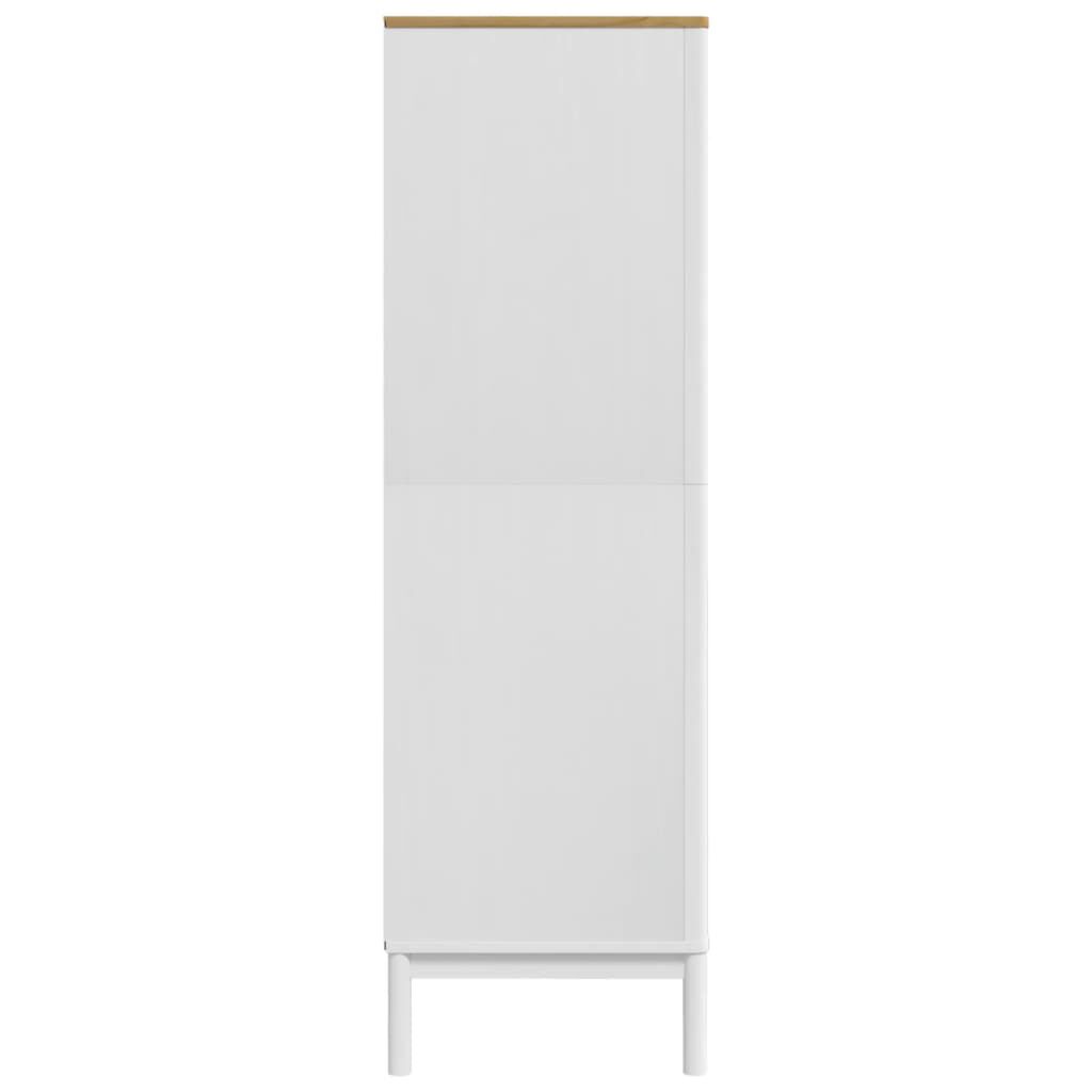vidaXL Wardrobe FLORO White 77x53x171 cm Solid Wood Pine