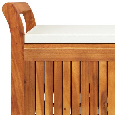 vidaXL Garden Storage Bench with Cushion 126 cm Solid Wood Acacia