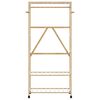vidaXL Clothes Rack with Shelves and Wheels 90x40x179.5 cm Bamboo
