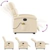 vidaXL Electric Stand up Massage Recliner Chair Cream Fabric