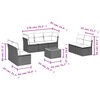 vidaXL 8 Piece Garden Sofa Set with Cushions Grey Poly Rattan