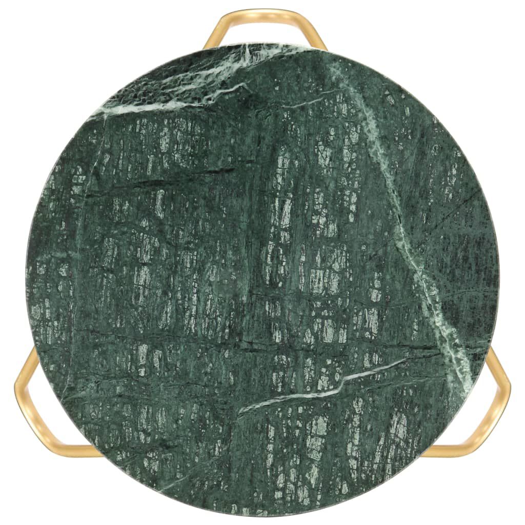 vidaXL Coffee Table Green 40x40x40 cm Real Stone with Marble Texture