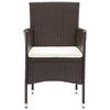 vidaXL 3 Piece Garden Dining Set Brown
