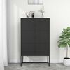 vidaXL Highboard Black 80x35x135 cm Steel