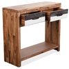 vidaXL Console Table Solid Acacia Wood 86x30x75 cm