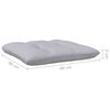 vidaXL Garden Footstool with Grey Cushion Solid Pinewood