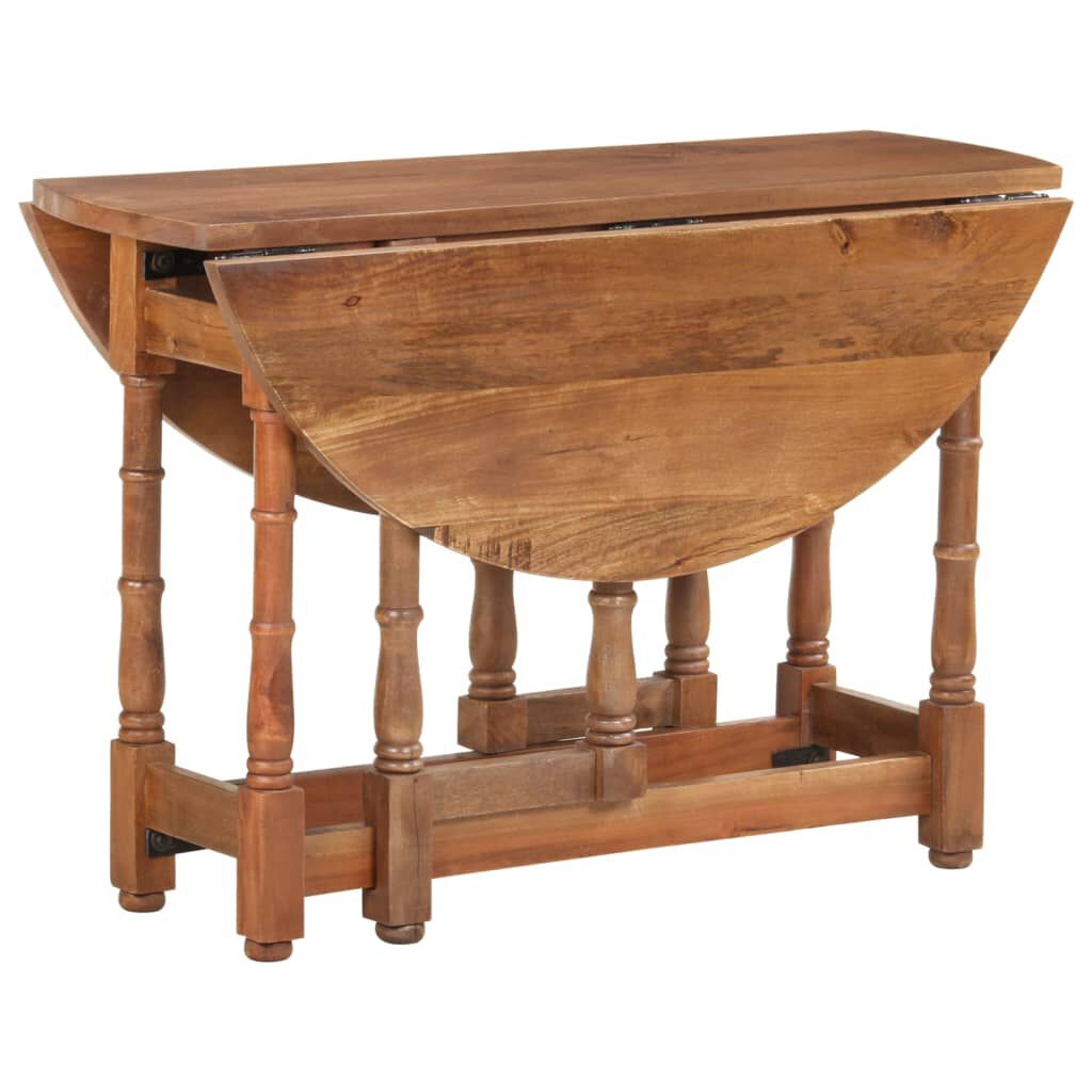 vidaXL Dining Table Round 110x76 cm Solid Mango Wood