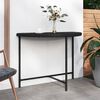 vidaXL Garden Table Black 100x50x75 cm Poly Rattan