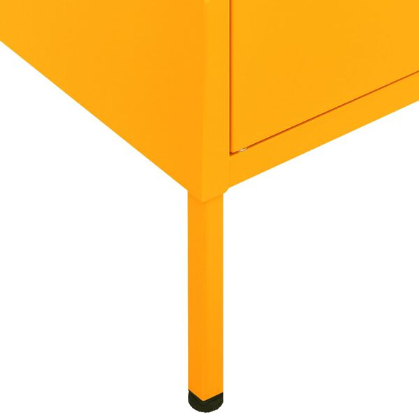 vidaXL Storage Cabinet Mustard Yellow 80x35x101.5 cm Steel