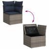 vidaXL Garden Sofa Set with Cushion 11 pcs Grey Poly rattan