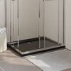 vidaXL Rectangular ABS Shower Base Tray Black 80x100 cm